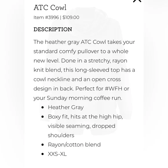 Cabi ATC Cowl Oversized - Picture 5 of 5